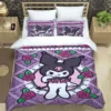 Cartoon Image Kuromis Pattern Quilt Cover With Pillowcases 3D Digital Printed Bedding Set Twin Full Queen 15 - Kuromi Shop