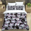 Cartoon Image Kuromis Pattern Quilt Cover With Pillowcases 3D Digital Printed Bedding Set Twin Full Queen 21 - Kuromi Shop